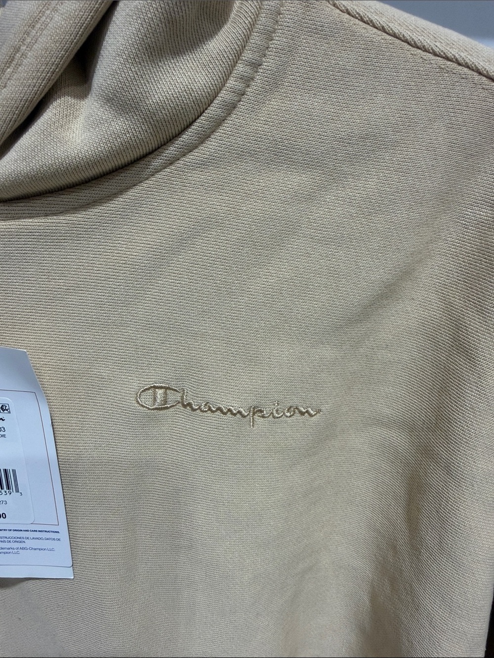 Champion Men’s Crewneck Hoodie in Tan - Picture 4 of 4